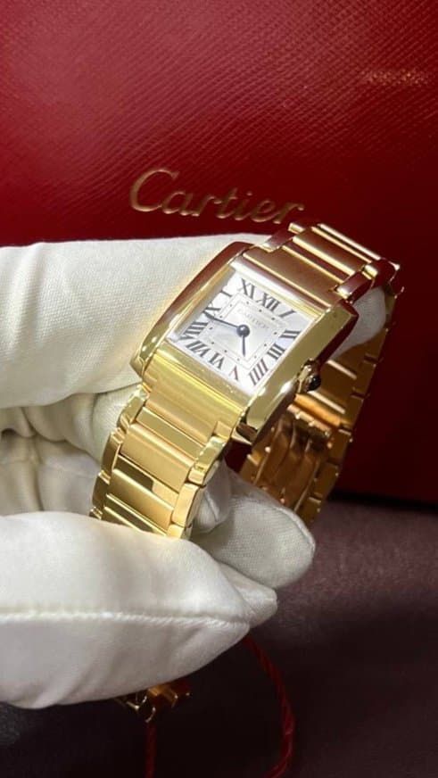 Cartier * TANK FRANCAISE SMALL WGTA0344/ЖЕЛТОЕ ЗОЛОТО/БРАСЛЕТ 5