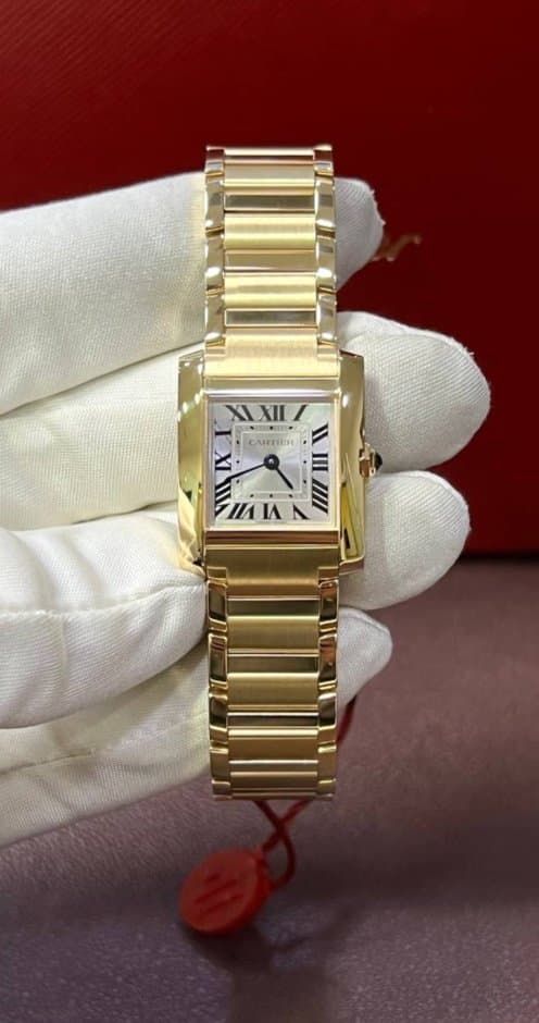 Cartier * TANK FRANCAISE SMALL WGTA0344/ЖЕЛТОЕ ЗОЛОТО/БРАСЛЕТ 3