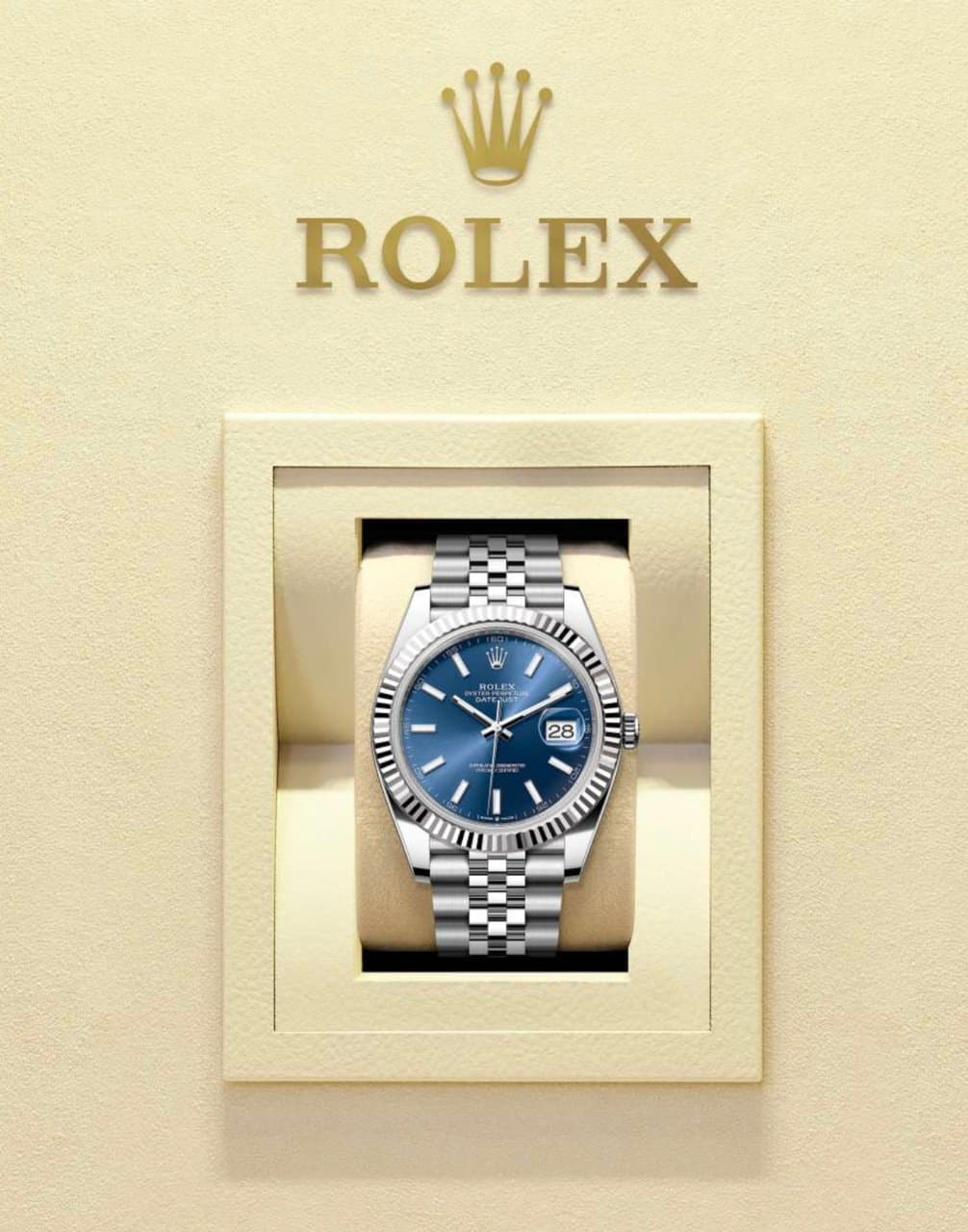 Rolex * DATEJUST 41 MM 126334-0002/СИНИЙ ЦИФЕРБЛАТ/РИФЛЕНЫЙ БЕЗЕЛЬ/БРАСЛЕТ JUBILEE 3