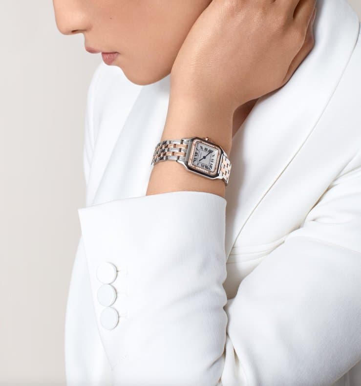Cartier * PANTHÈRE DE CARTIER MEDIUM (СРЕДНИЙ РАЗМЕР) W3PN0010/СТАЛЬ/РОЗОВОЕ ЗОЛОТО/БРИЛЛИАНТЫ 2
