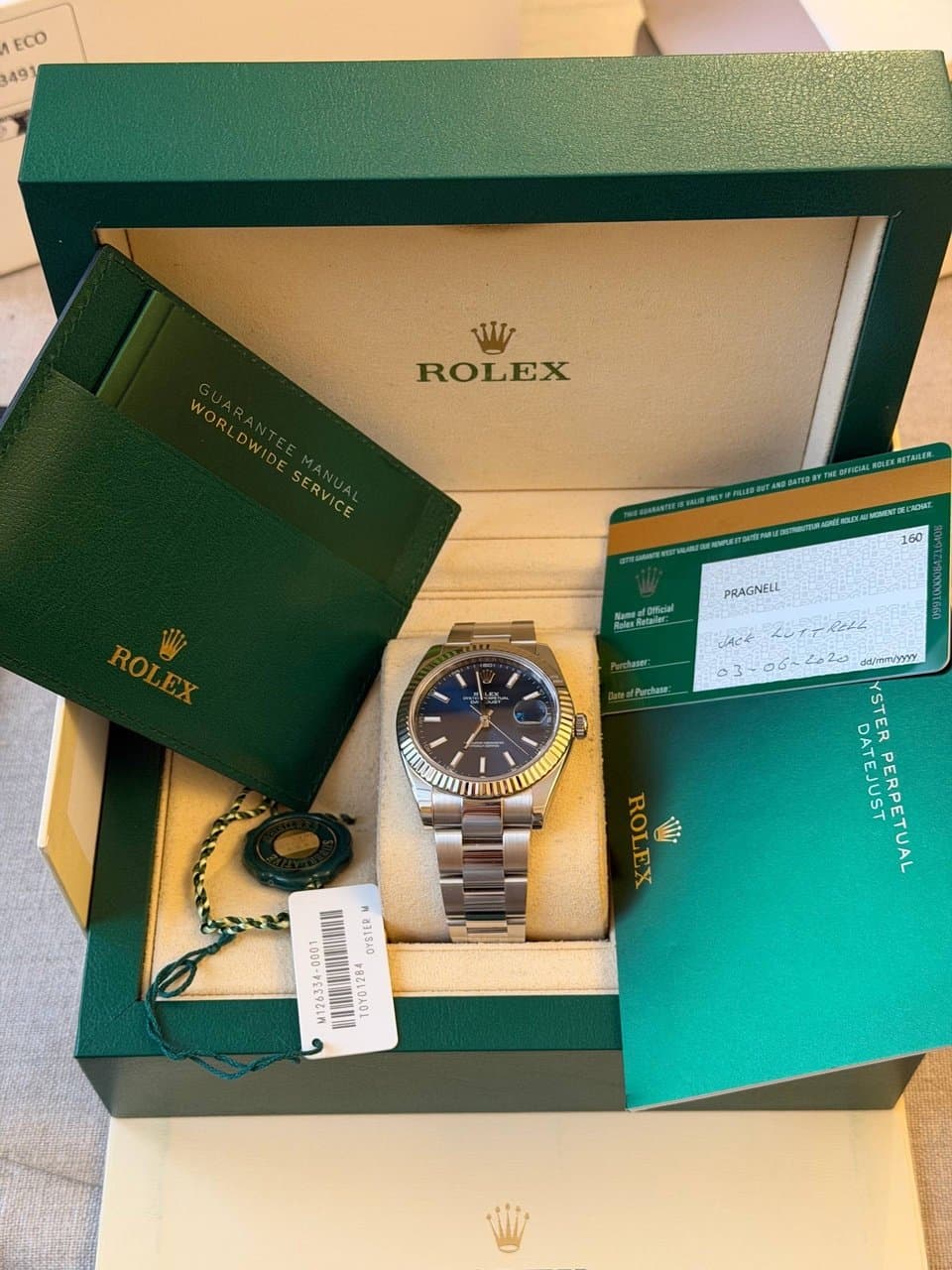 Rolex Datejust 41 синий на ойстере