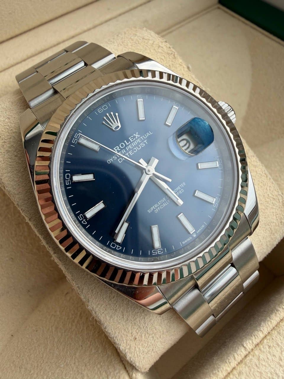 Rolex Datejust 41 синий на ойстере 2