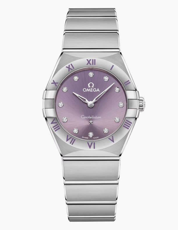 Omega * CONSTELLATION 28 ММ ref.131.10.28.60.60.002/ЦИФЕРБЛАТ ПАЧУЛИ С БРИЛЛИАНТОВЫМИ МЕТКАМИ/БРАСЛЕТ