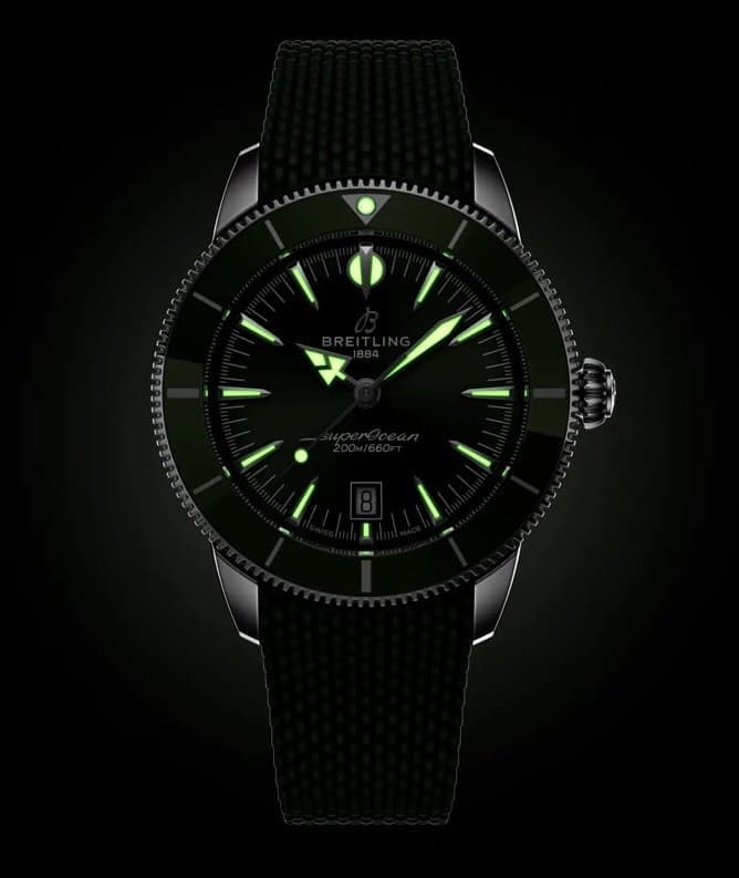 Breitling * SUPEROCEAN HERITAGE B31 AUTOMATIC 44 ММ AB3112361L1S1/ЗЕЛЕНЫЙ ЦИФЕРБЛАТ/КАУЧУК 6