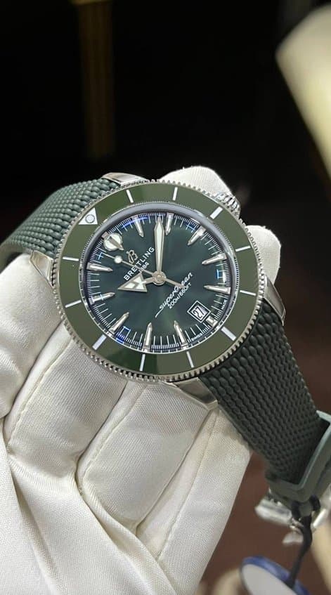 Breitling * SUPEROCEAN HERITAGE B31 AUTOMATIC 44 ММ AB3112361L1S1/ЗЕЛЕНЫЙ ЦИФЕРБЛАТ/КАУЧУК 8