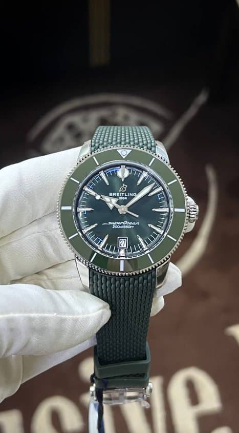 Breitling * SUPEROCEAN HERITAGE B31 AUTOMATIC 44 ММ AB3112361L1S1/ЗЕЛЕНЫЙ ЦИФЕРБЛАТ/КАУЧУК 7