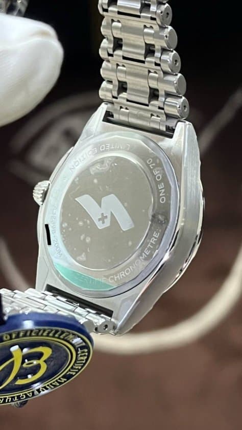 Breitling * CHRONOMAT AUTOMATIC GMT 40 NFL LOS ANGELES RAMS EDITION A32398C91C1A1 НА БРАСЛЕТЕ С СИНИМ ЦИФЕРБЛАТОМ 6
