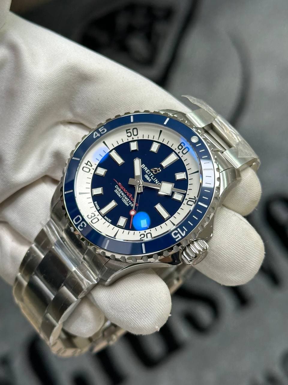 Breitling * SUPEROCEAN AUTOMATIC 42ММ A17375E71C1A1/СИНИЙ ЦИФЕРБЛАТ/БРАСЛЕТ 7