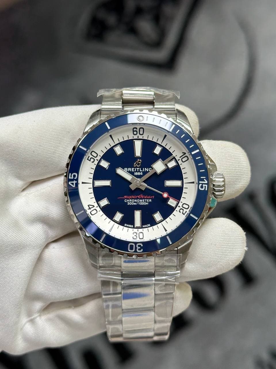 Breitling * SUPEROCEAN AUTOMATIC 42ММ A17375E71C1A1/СИНИЙ ЦИФЕРБЛАТ/БРАСЛЕТ 5