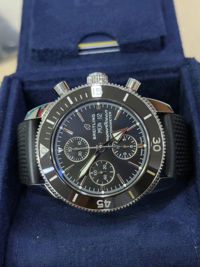 Breitling * SUPEROCEAN HERITAGE II B01 CHRONOGRAPH 44 ММ A13313/ЧЕРНЫЙ ЦИФЕРБЛАТ/ЧЕРНЫЙ КАУЧУК 3