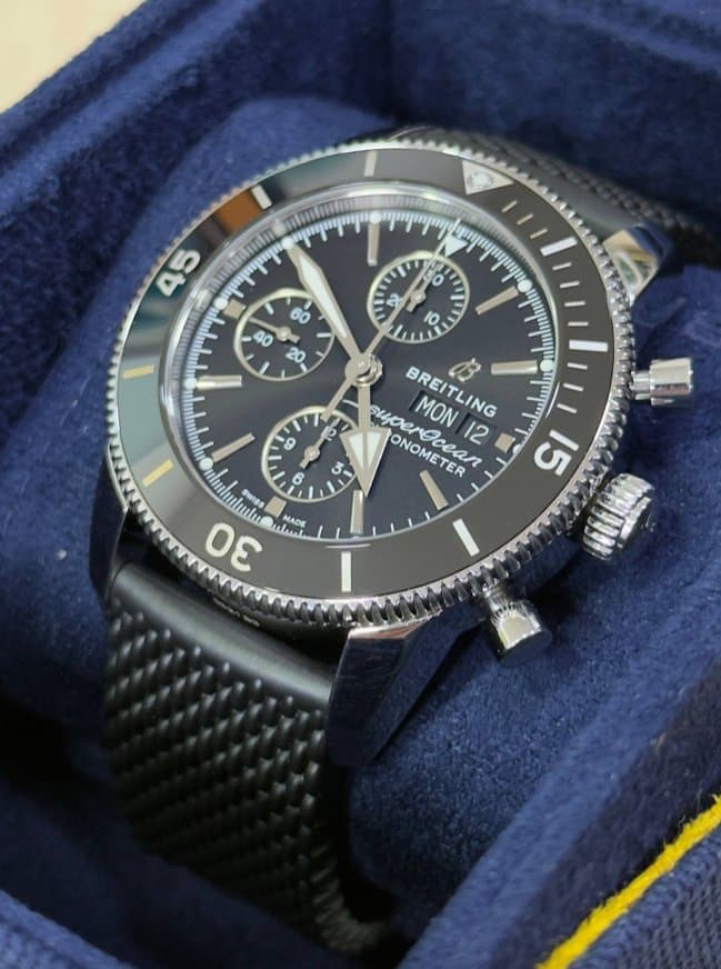 Breitling * SUPEROCEAN HERITAGE II B01 CHRONOGRAPH 44 ММ A13313/ЧЕРНЫЙ ЦИФЕРБЛАТ/ЧЕРНЫЙ КАУЧУК 2