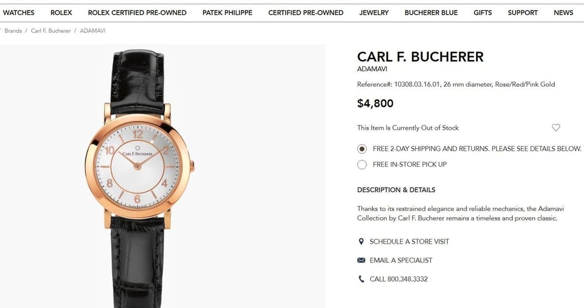 Carl F. Bucherer Adamavi 26мм /ремешок 8