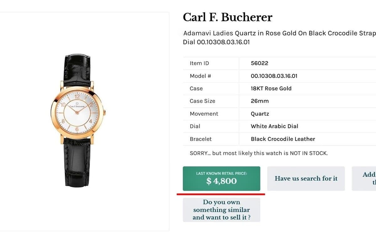 Carl F. Bucherer Adamavi 26мм /ремешок 7