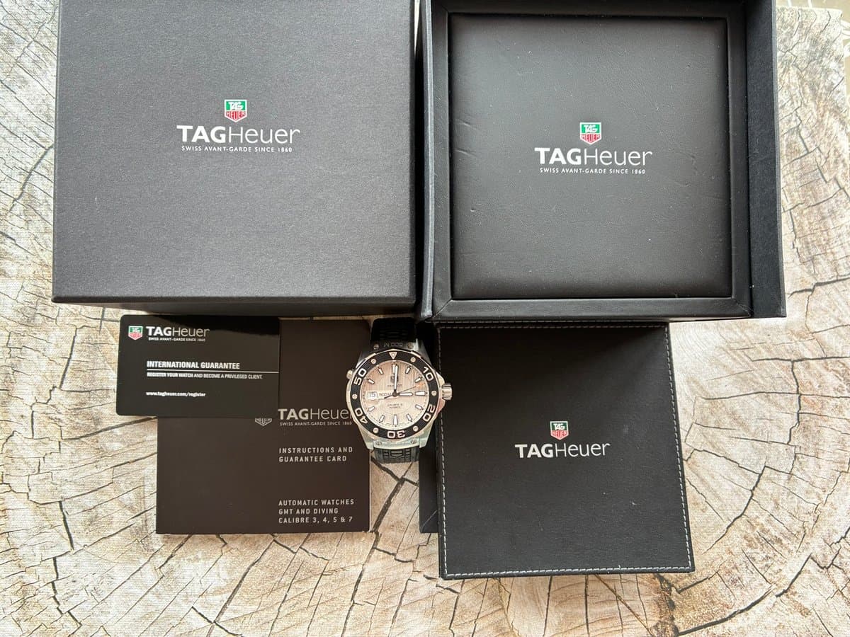 Tag Heuer Aquaracer 43мм автомат (серый фэйс) на каучуке 9