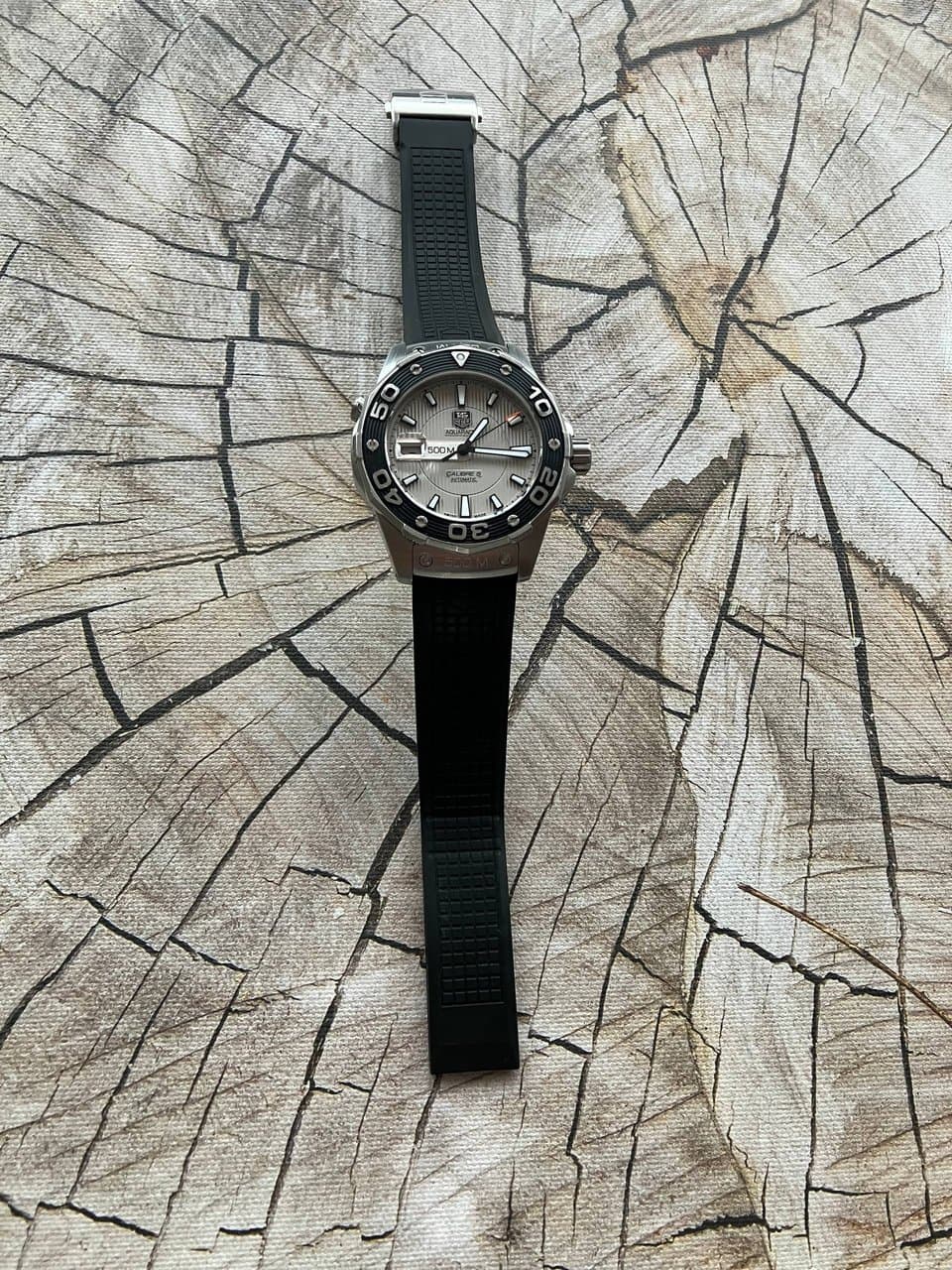 Tag Heuer Aquaracer 43мм автомат (серый фэйс) на каучуке 4