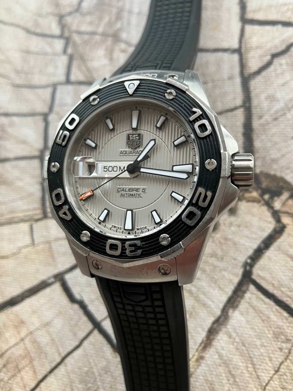 Tag Heuer Aquaracer 43мм автомат (серый фэйс) на каучуке 2