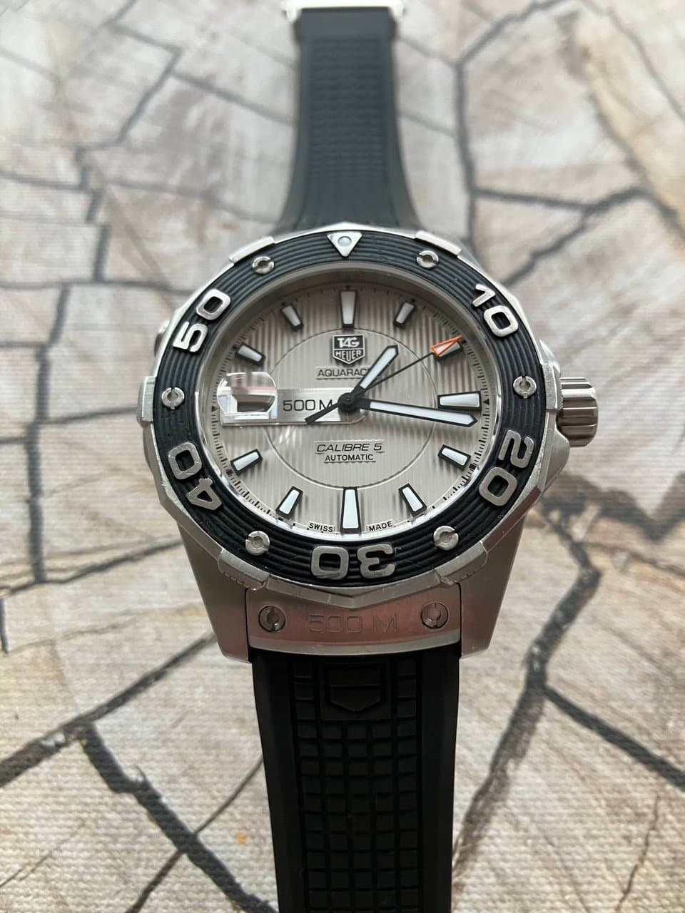 Tag Heuer Aquaracer 43мм автомат (серый фэйс) на каучуке 3