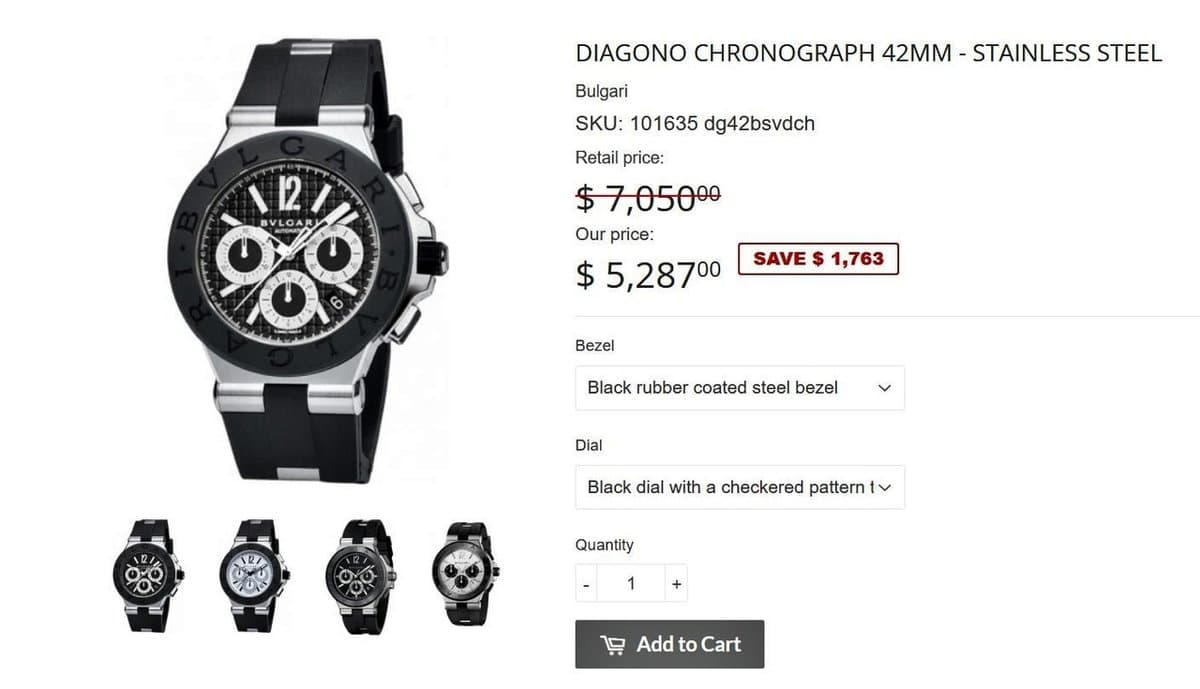 Bvlgari Diagono Chronograph 42мм /каучук 9