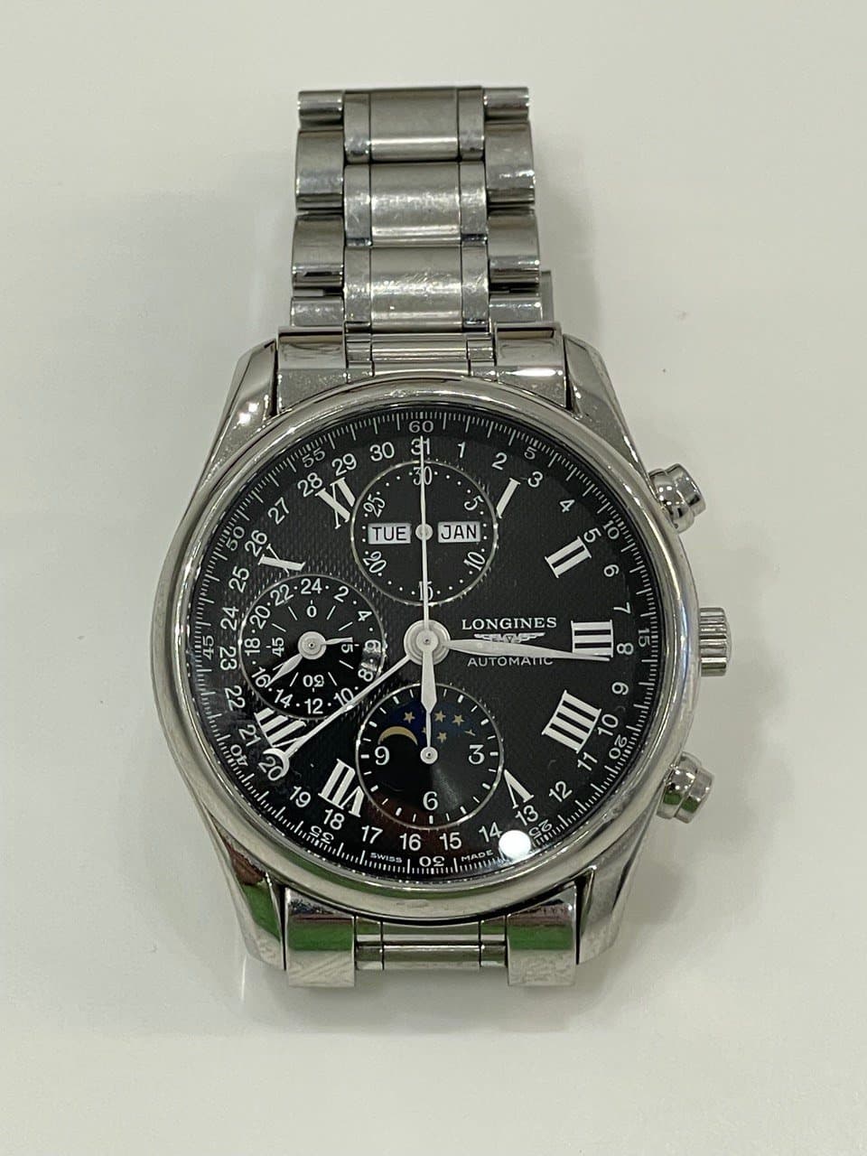 Longines Master Collection Moonphase L2.673.4.51.6 40мм, стальной браслет, черный циферблат 6