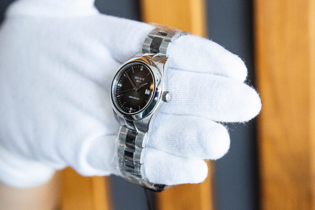 Tissot T-My Lady Auto T1320071106600. Браслет + ремешок / Черный цифер / 8 брил / d=29mm 14