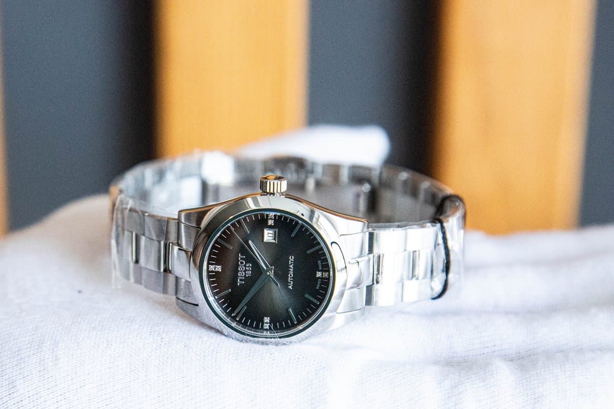 Tissot T-My Lady Auto T1320071106600. Браслет + ремешок / Черный цифер / 8 брил / d=29mm 10