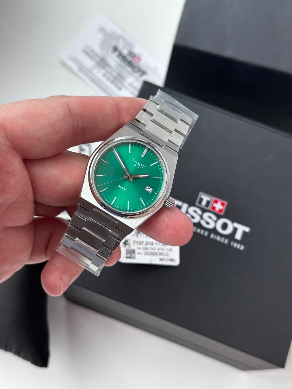 Tissot PRX 35mm. QUARTZ T137.210.11.081.00 ИНТЕГРИРОВАННЫЙ БРАСЛЕТ, КВАРЦ, ХИТ! 8