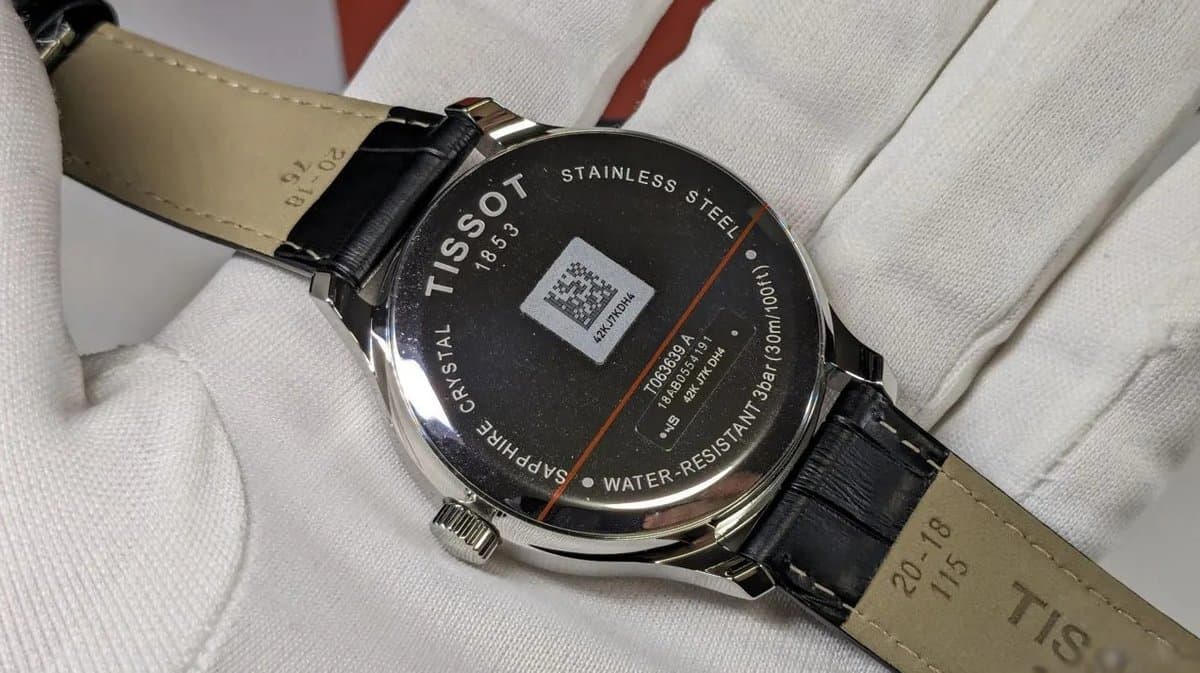 Tissot T063.639.16.057.00 TRADITION GMT чёрный фактурный циферблат, чёрный кожаный ремешок, корпус 42мм (МУЖСКИЕ) 8
