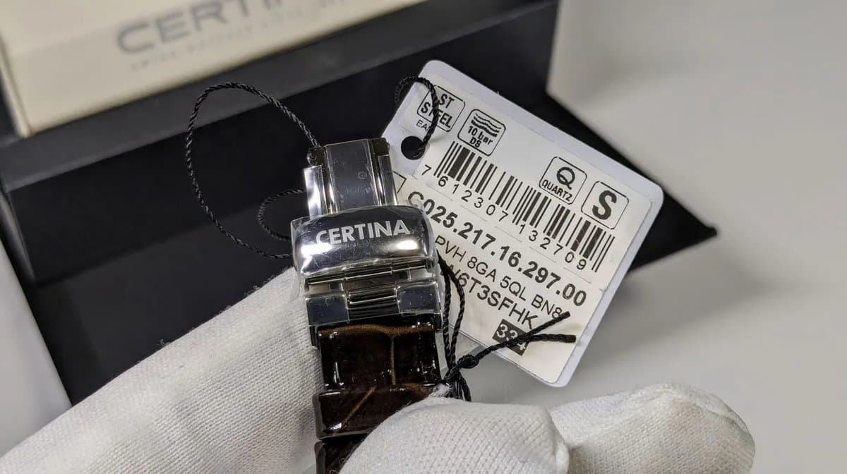 Certina C025.217.16.297.00 DS PODIUM CHRONOGRAPH гильошированный циферблат, коричневый кожаный ремешок, корпус 35мм (ЖЕНСКИЕ) 8