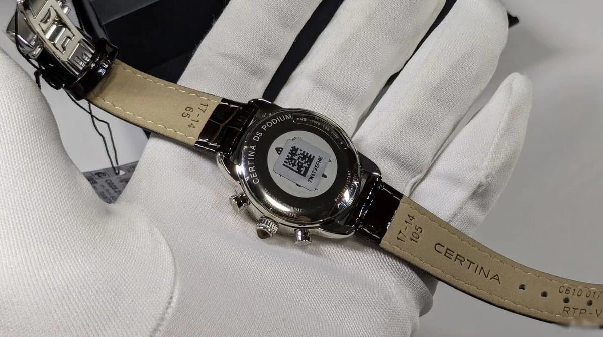 Certina C025.217.16.297.00 DS PODIUM CHRONOGRAPH гильошированный циферблат, коричневый кожаный ремешок, корпус 35мм (ЖЕНСКИЕ) 7