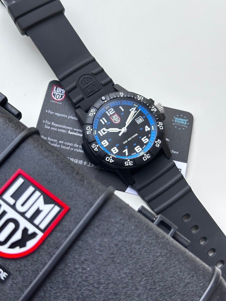 Luminox SEA TURTLE XS.0324 КВАРЦ, АРАБСКИЕ ЦИФРЫ, ЧЁРНЫЙ ЦИФЕРБЛАТ С СИНИМ РАНТОМ. ОТЛИЧНАЯ ЦЕНА! 6